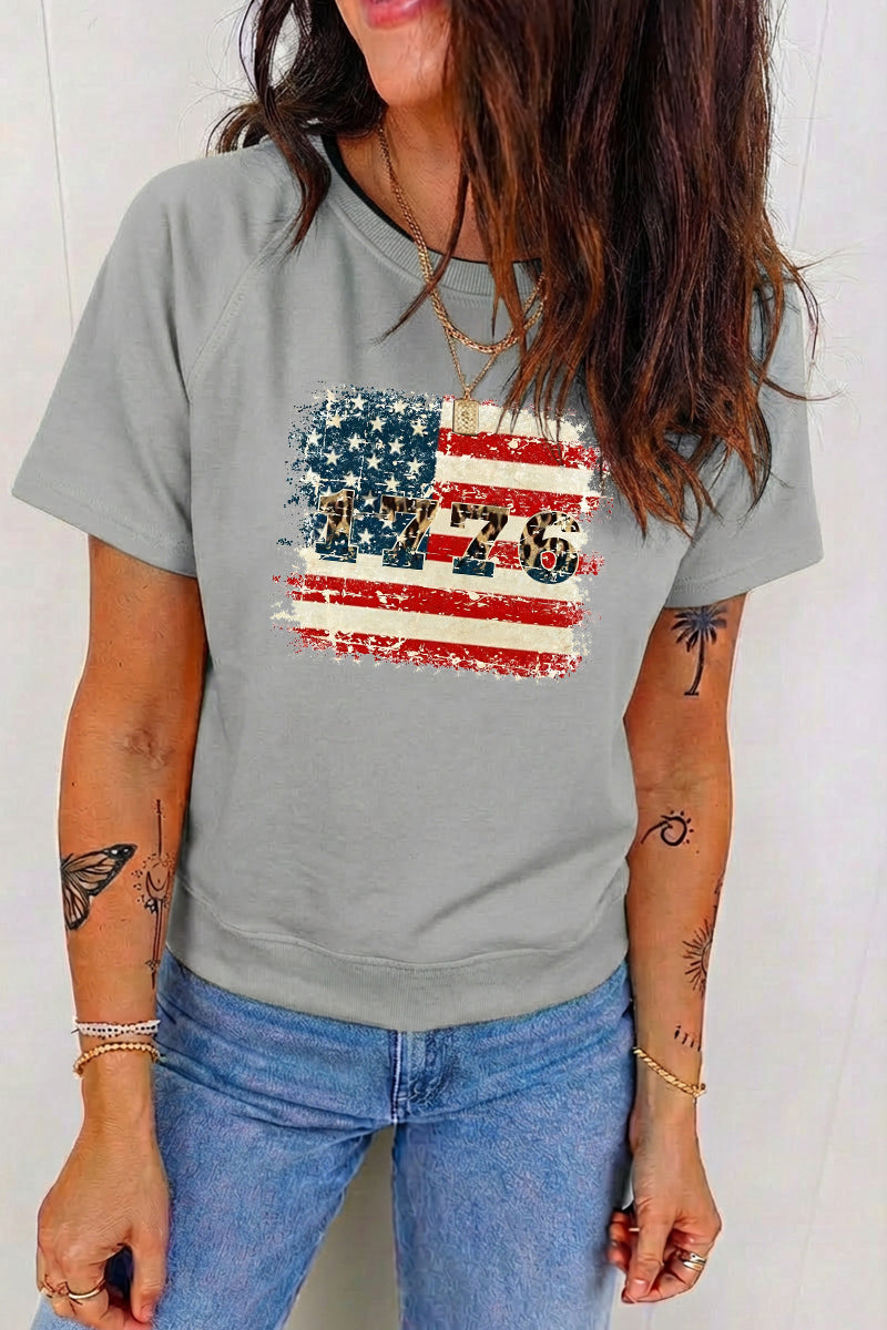 Vintage American Flag Distressed USA Patriotic Tee