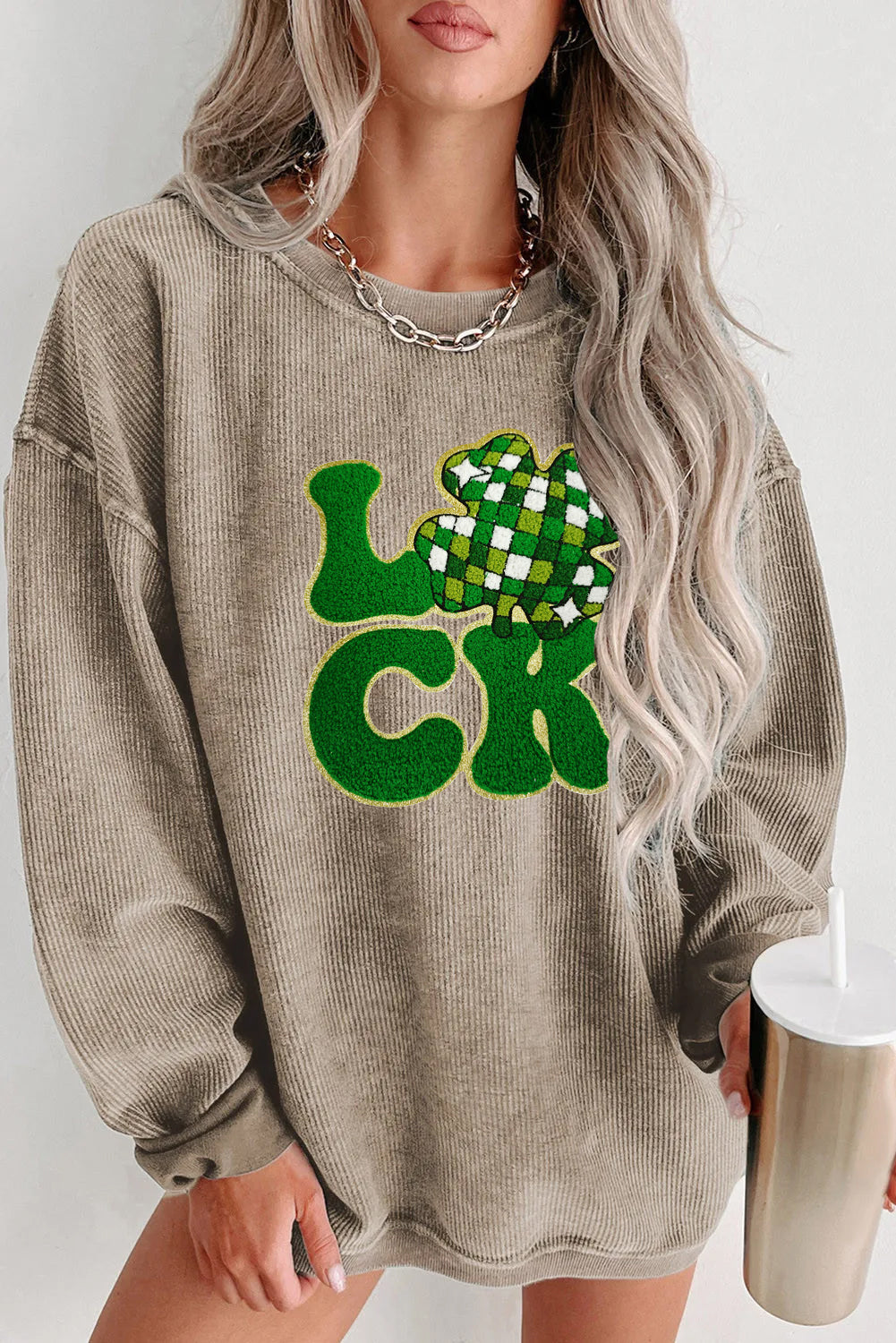 Saint Patrick’s Day Lucky Clover Sequin Sweatshirt