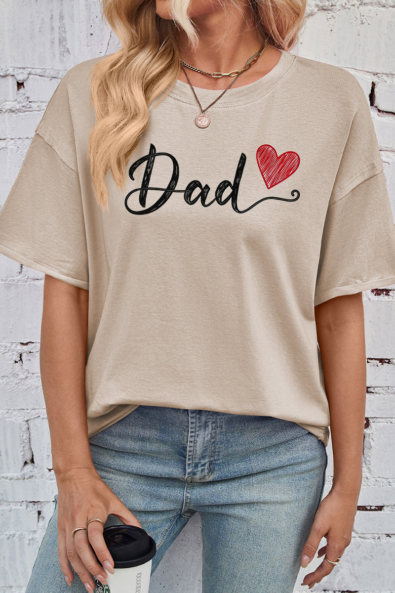 Love Dad Graphic Shirt Casual Gift Top