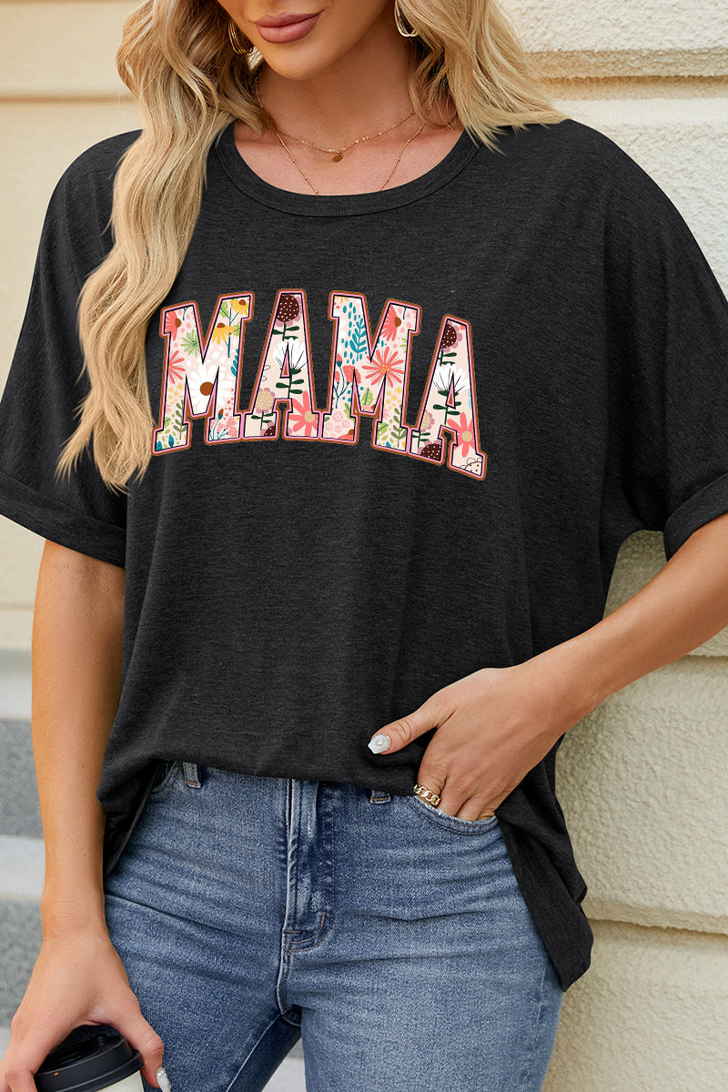 Mothers Day Casual Graphic Tee Summer Loose Crewneck Short Sleeve Top