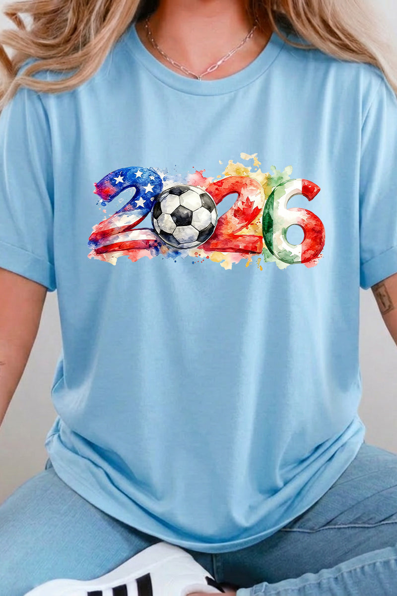USA Soccer Graphic Tee World Cup 2026 Casual T Shirt