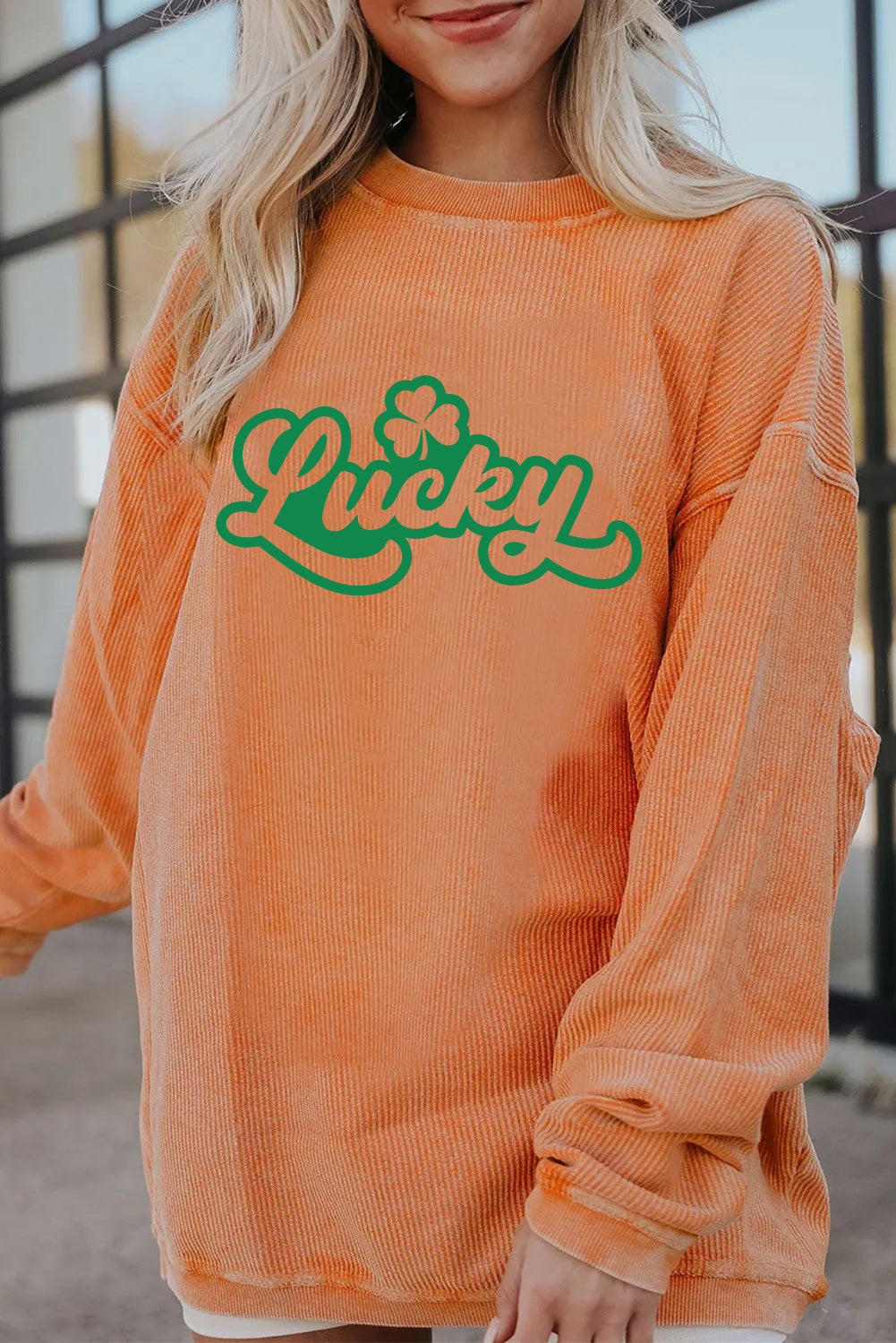 Saint Patrick’s Day Lucky Shamrock Graphic Sweatshirt