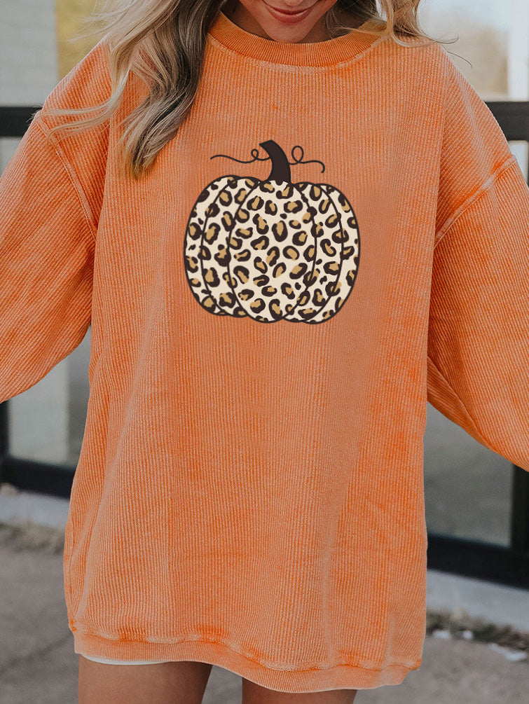 Halloween Pumpkin Fall Graphic Long Sleeve Sweatshirt