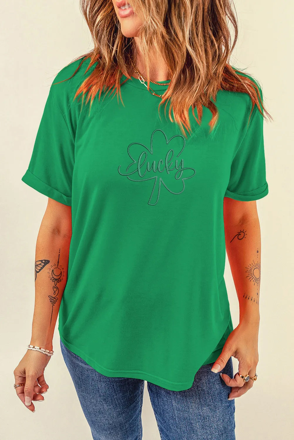 St Patricks Day Lucky Shamrock Graphic T-Shirt