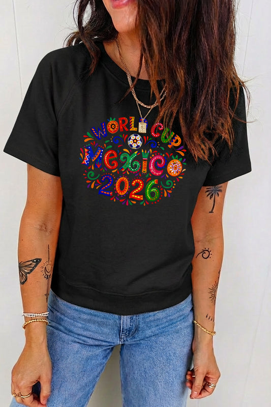 Graphic Cotton T Shirt Mexico Soccer World Cup 2026 Tee