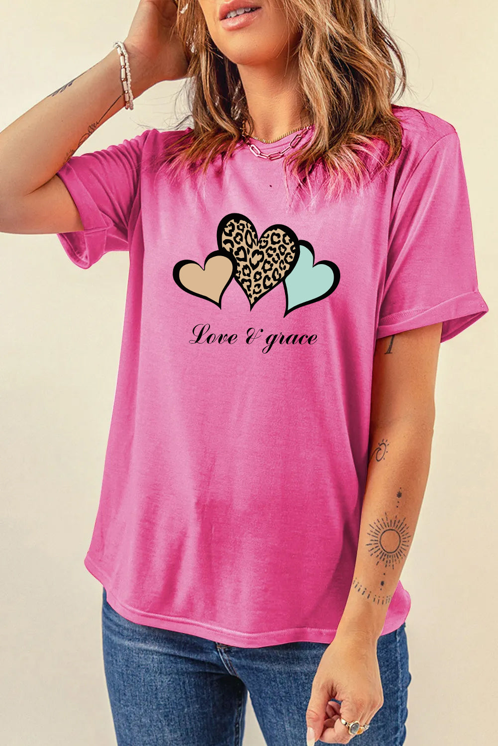 Valentine’s Day Love and Grace Heart Graphic Tee