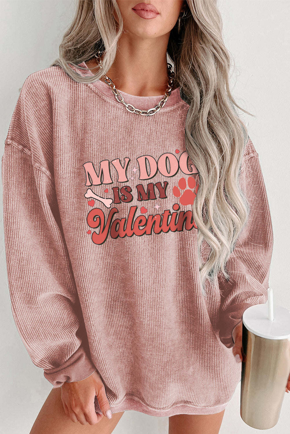 Cute Valentine’s Day Black Oversized Graphic Sweatshirt