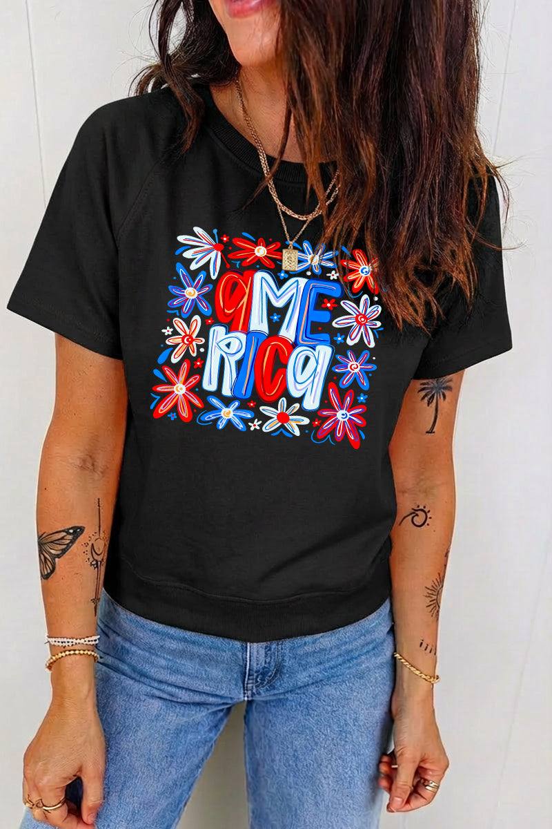 America Fireworks Graphic 4th of July Patriotic Tee