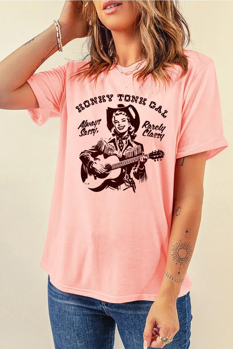 Vintage Western Graphic Tee Cowgirl Casual Boutique Top