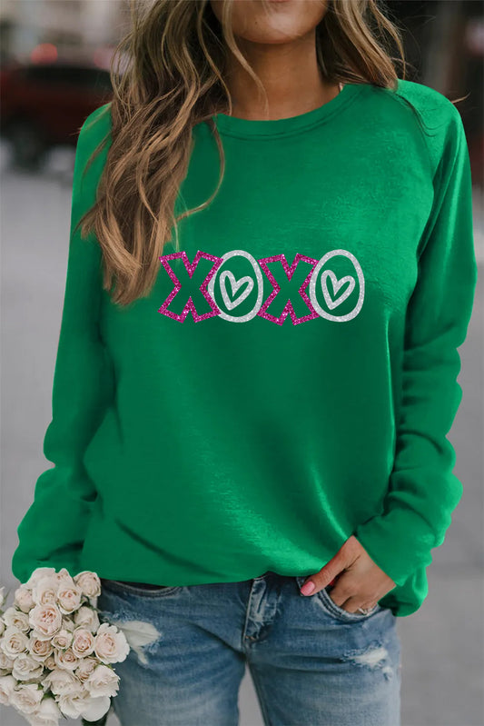 Valentine’s Day XOXO Heart Graphic Sweatshirt