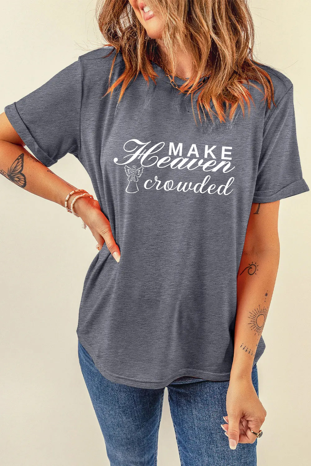 Easter Make Heaven Crowded Faith Graphic T Shirt