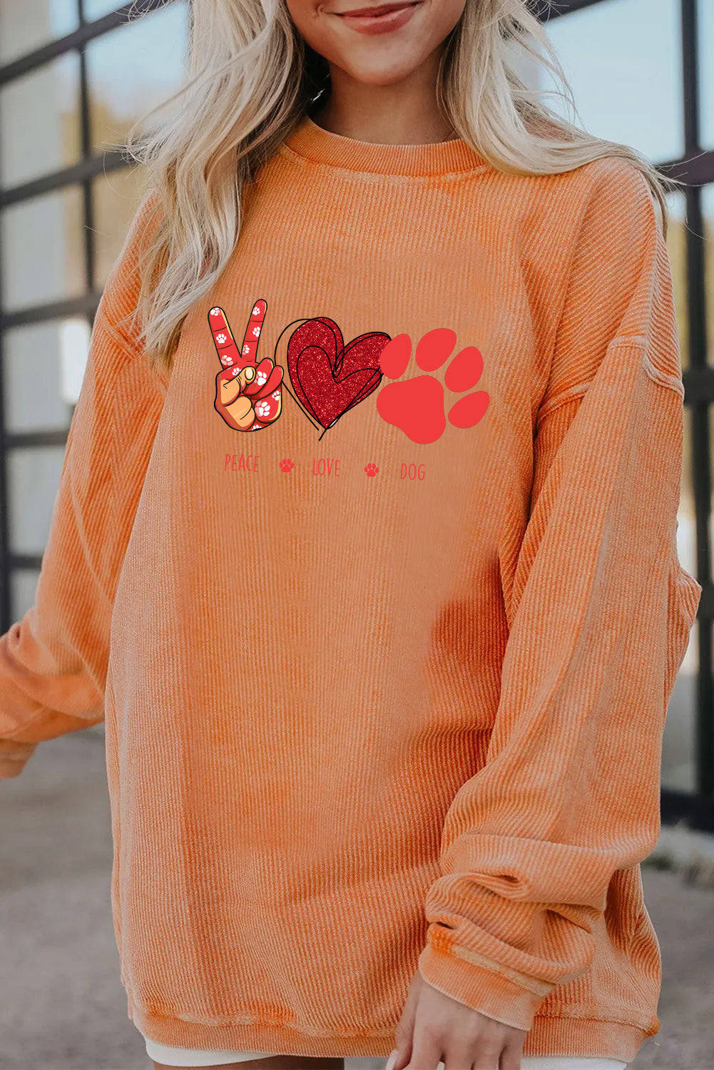 Valentine’s Day Peace Love Paw Dog Lover Sweatshirt