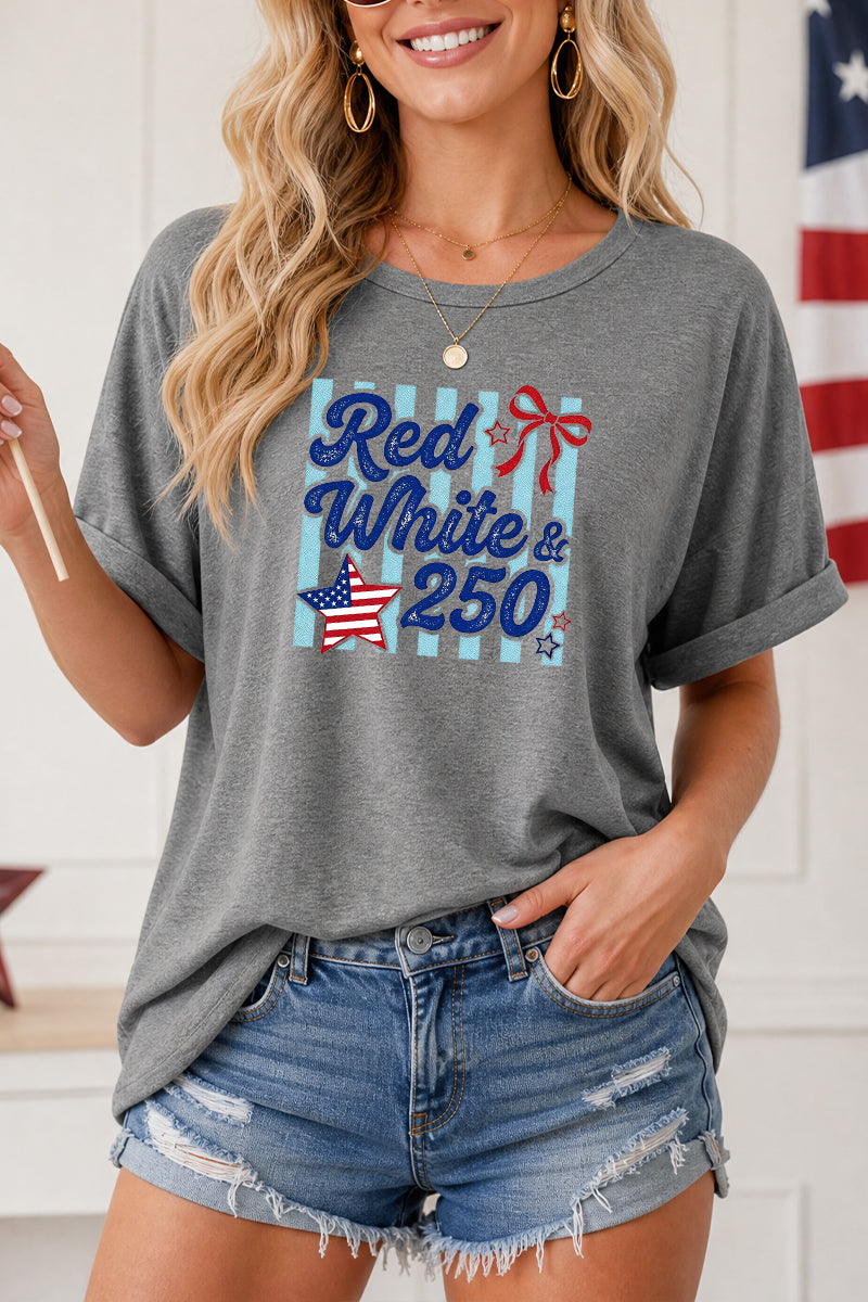 Fourth of July Graphic Relaxed Fit Top