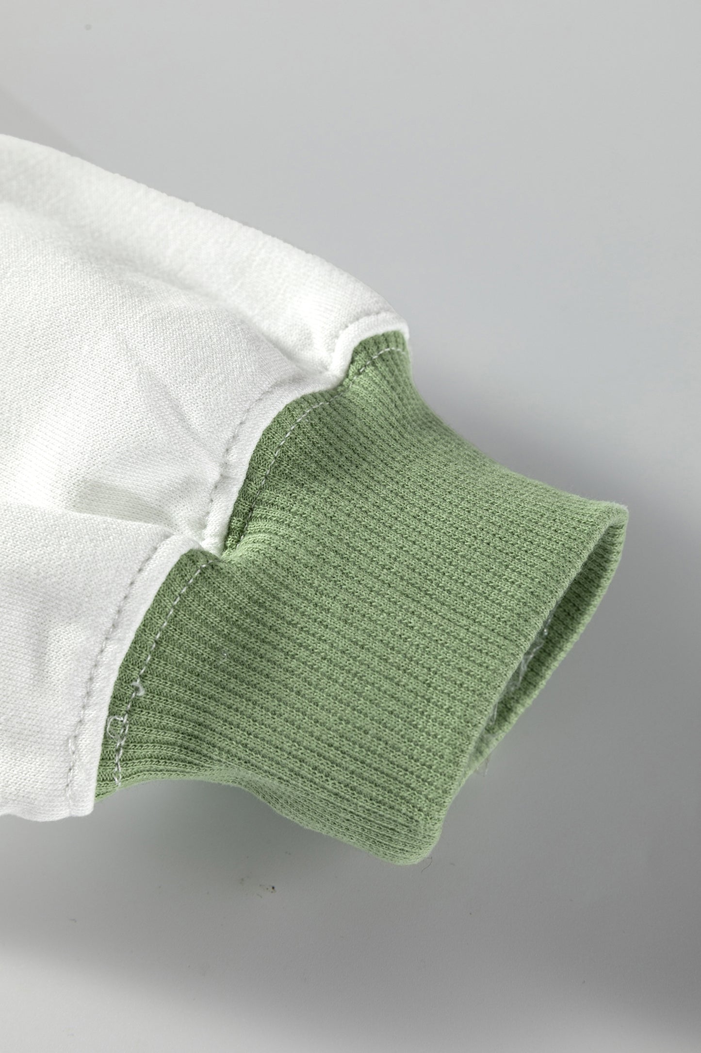 Parchment Colorblock Henley High Low Oversize Sweatshirt