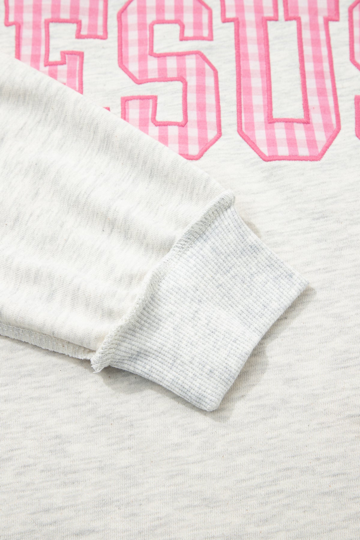 Light Grey High Neck Polka Dot Slogan Printed Baggy Sweatshirt