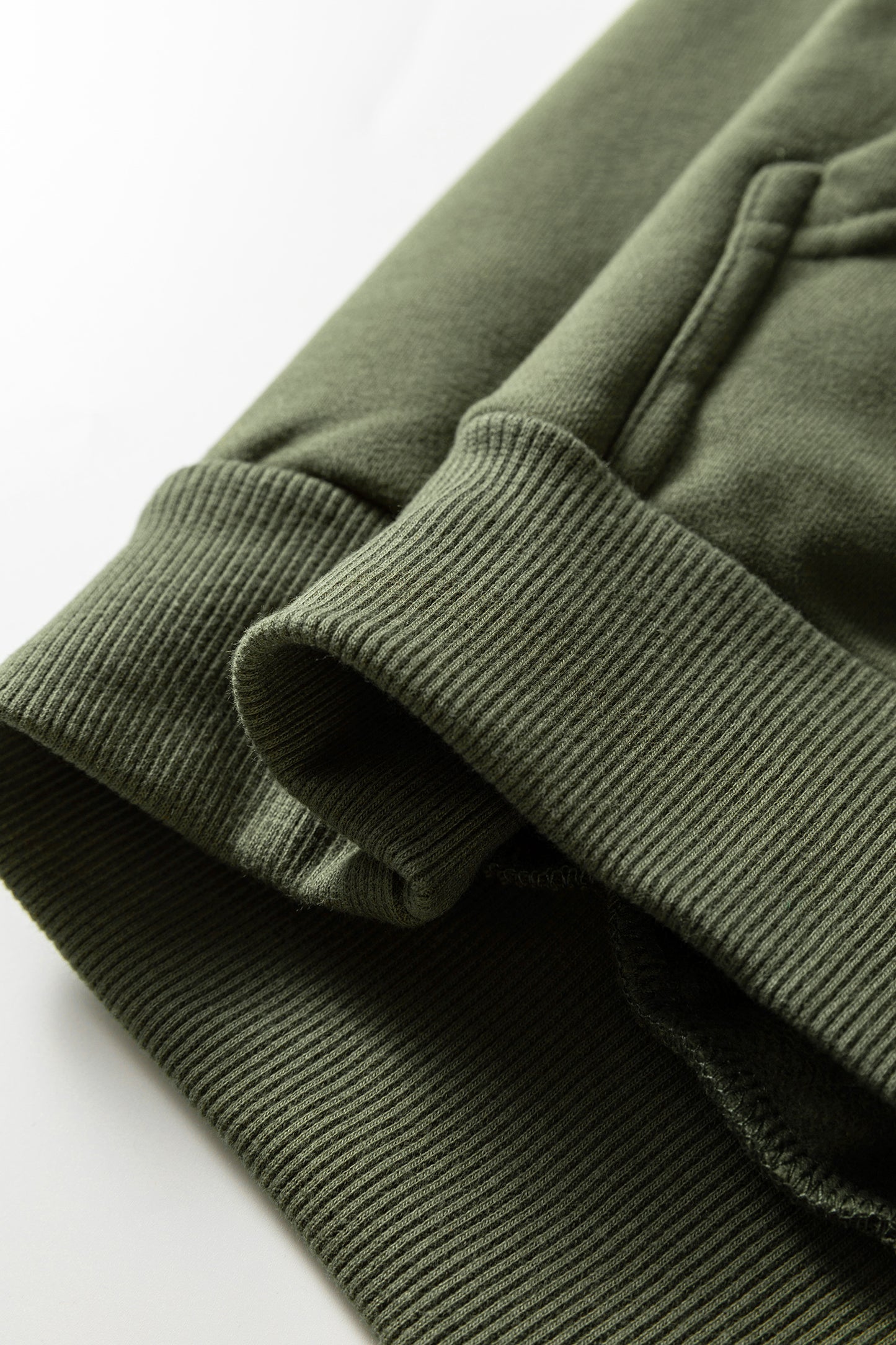 Green Loose Kangaroo Pocket Hoodie