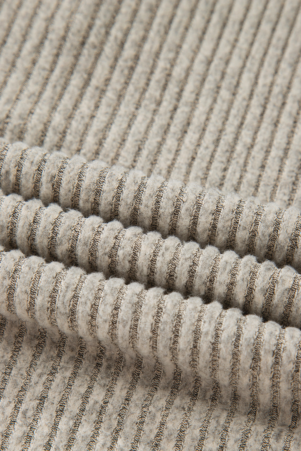 Ribbed Texture Drop Shoulder Henley Knit Top