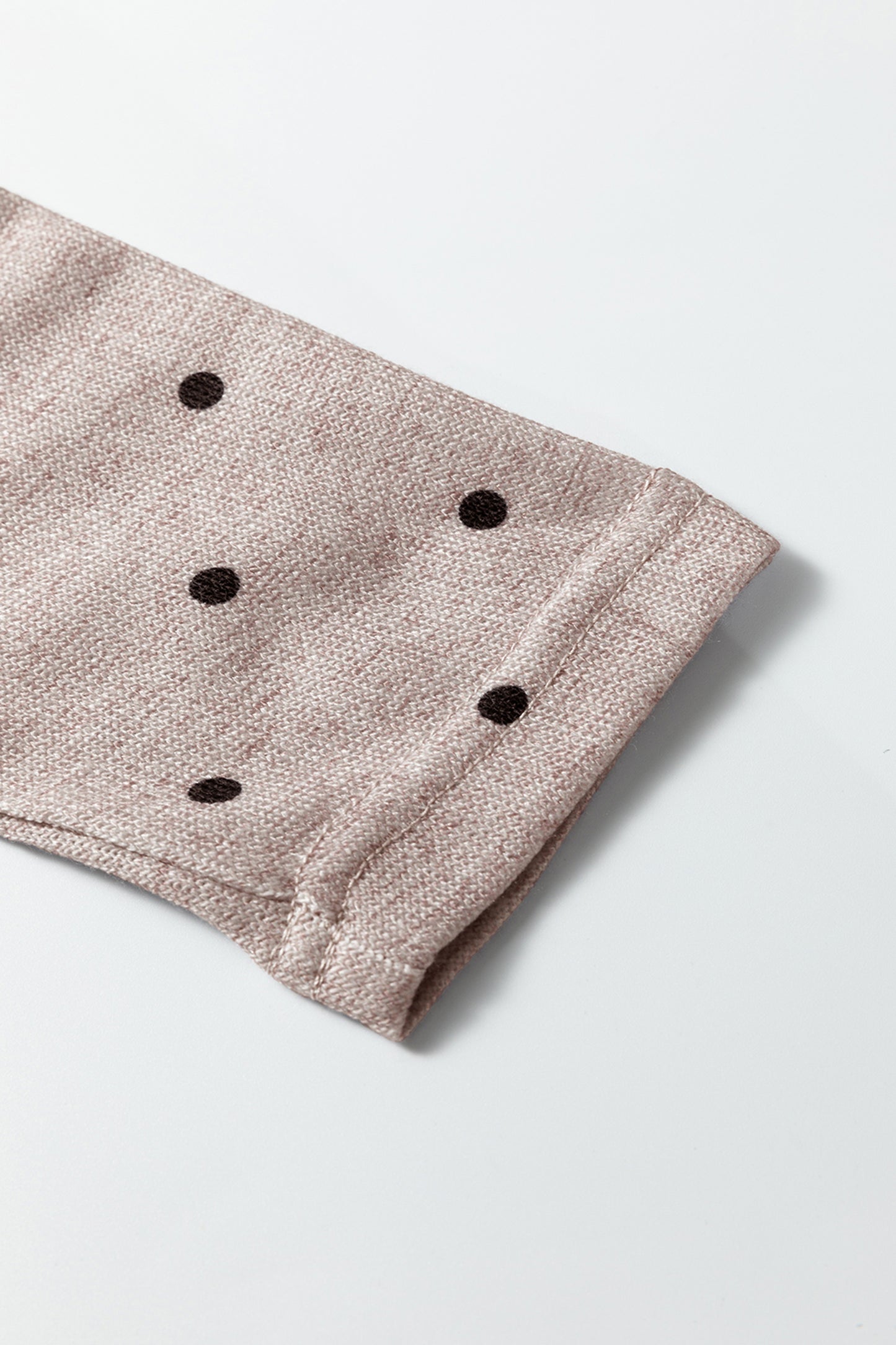 Purple Polka Dot Boat Neck Knit Long Sleeve T Shirt