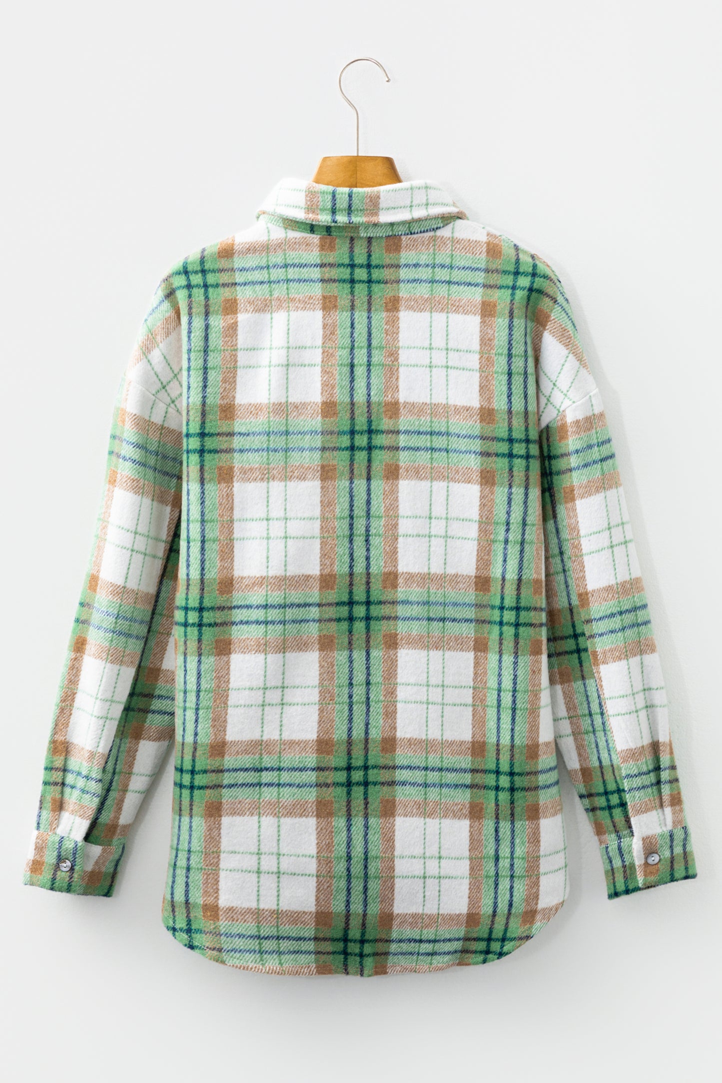 Red Christmas Plaid Casual Flannel Shacket