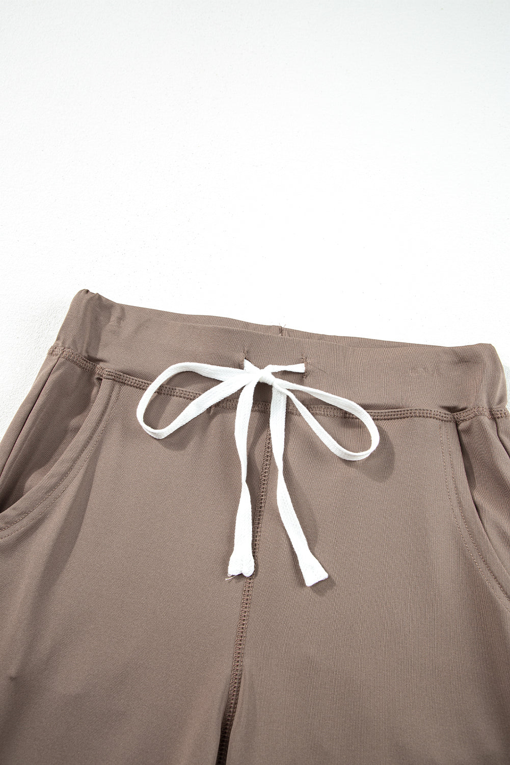 Moss Green Drawstring Waist Pocketed Joggers