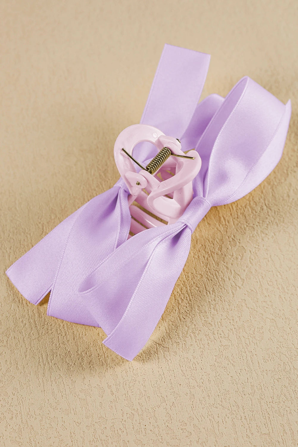 Solid Color Bow Decor Large Hair Claw Clip