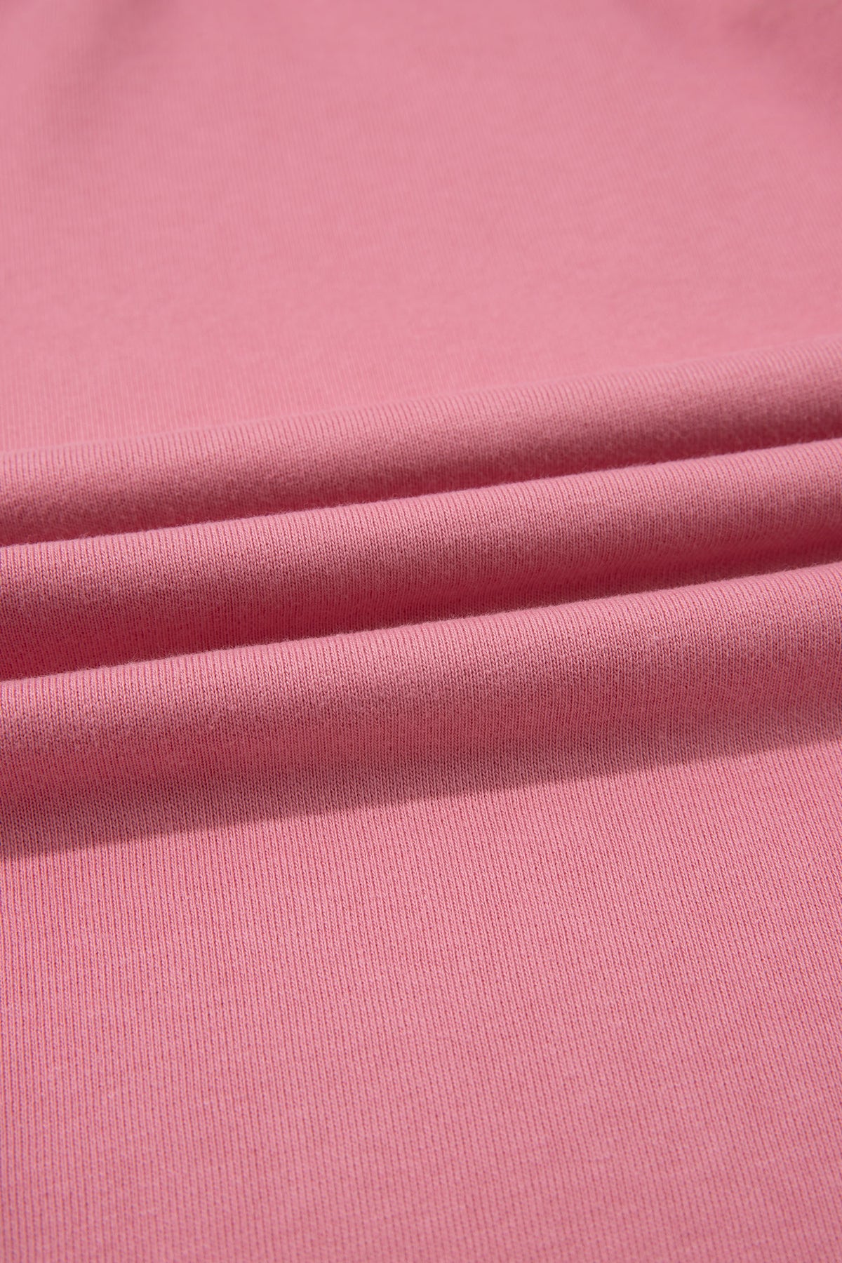 Gossamer Pink GOOD VIBES Chenille Letter Graphic Casual Hoodie