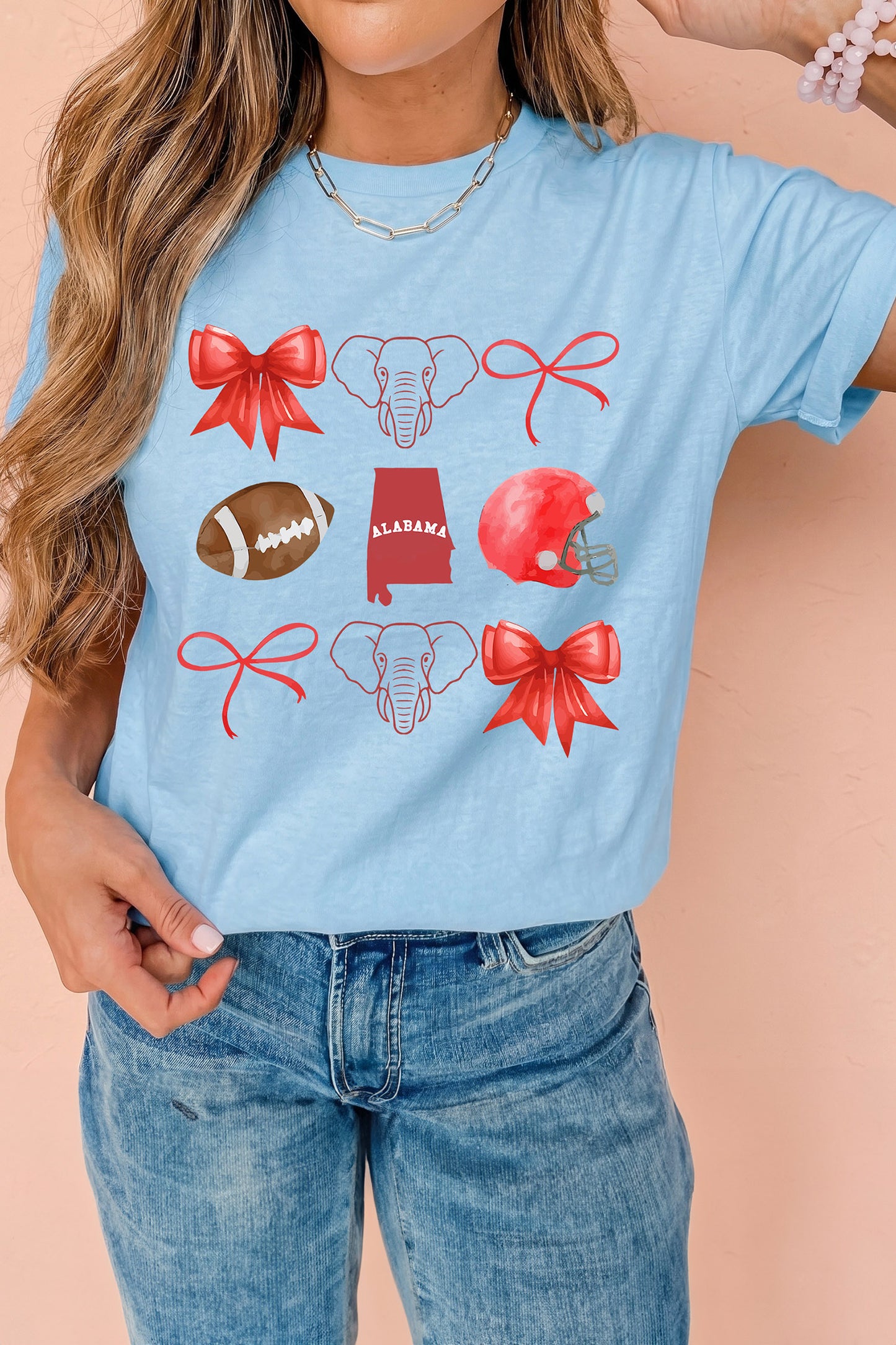Rugby Graphic Blend Tee Alabama Game Day Top
