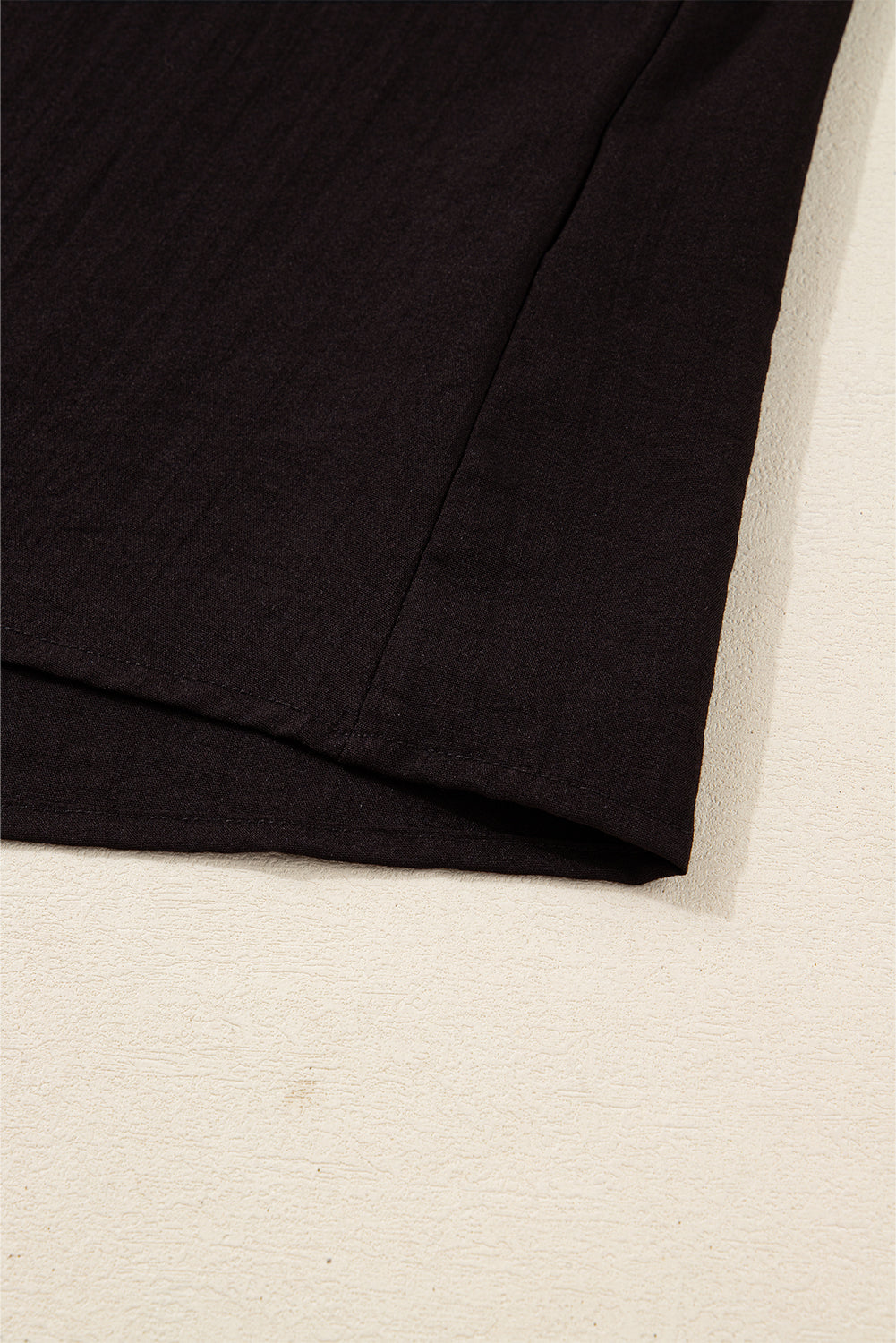 Contrast Stitched Detail V Neck Ruffle Long Sleeve Blouse