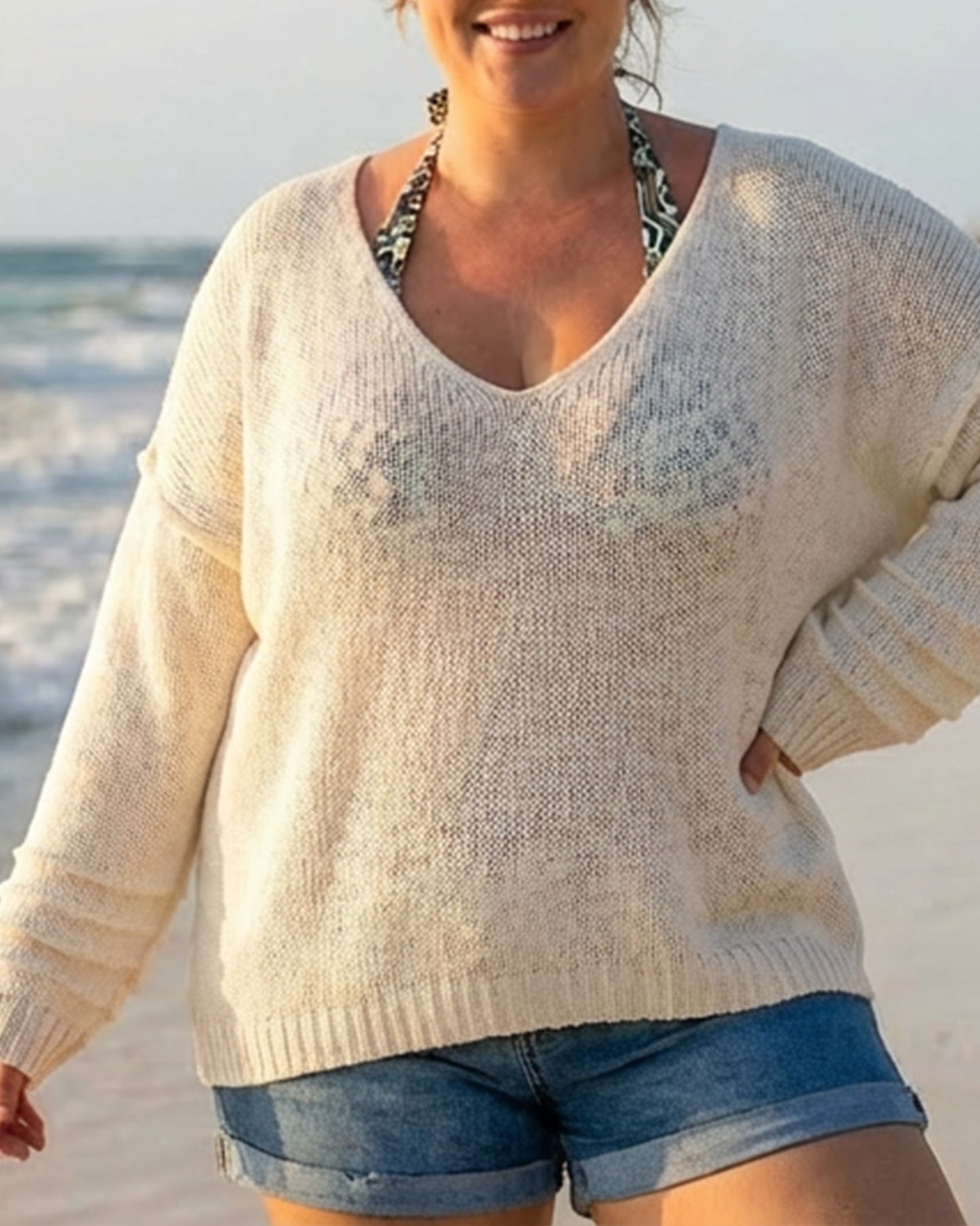 Marina Oversized Off Shoulder SoftSpun Knit Sweater