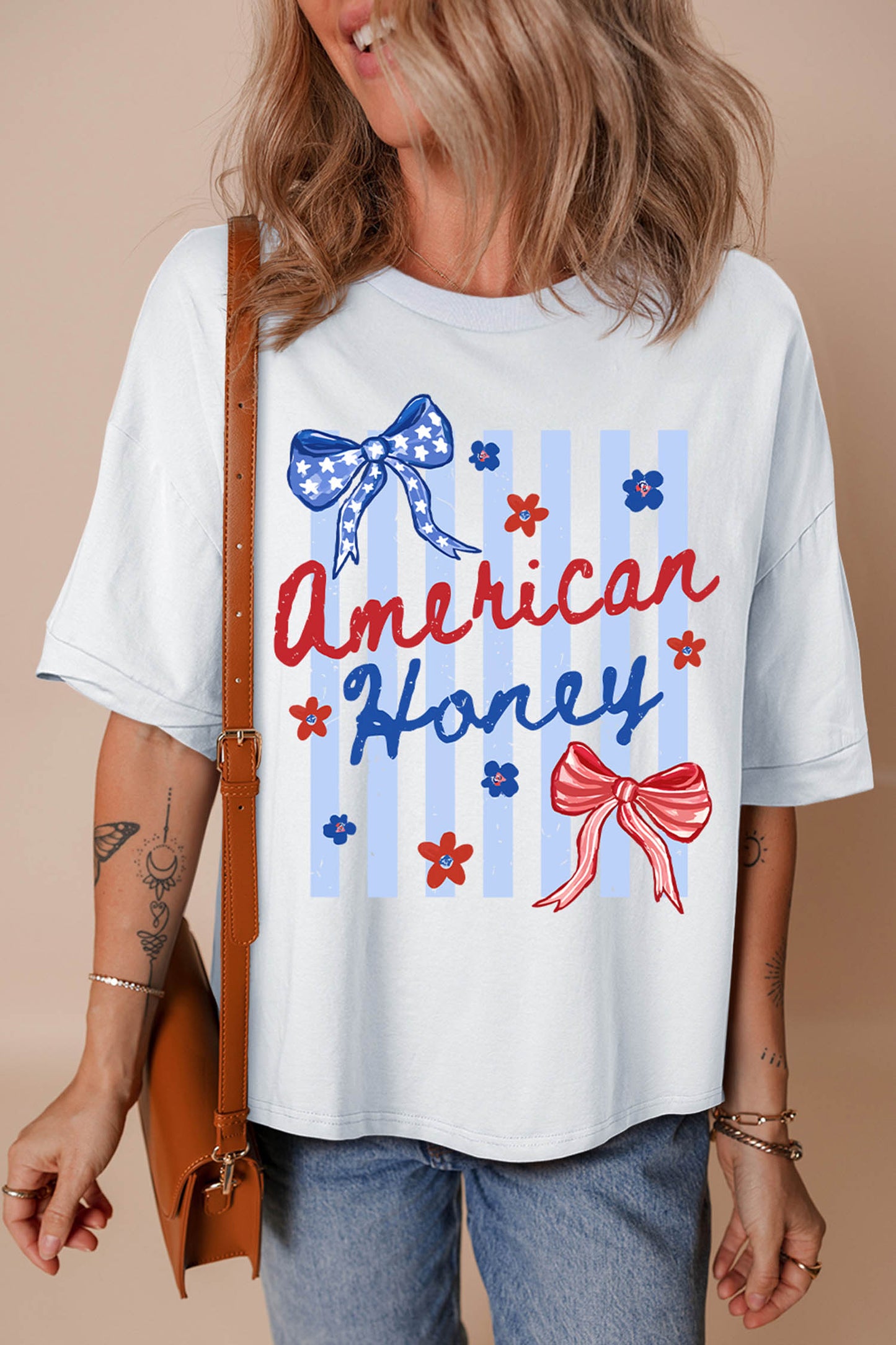 American Honey Patriotic Graphic USA Tee
