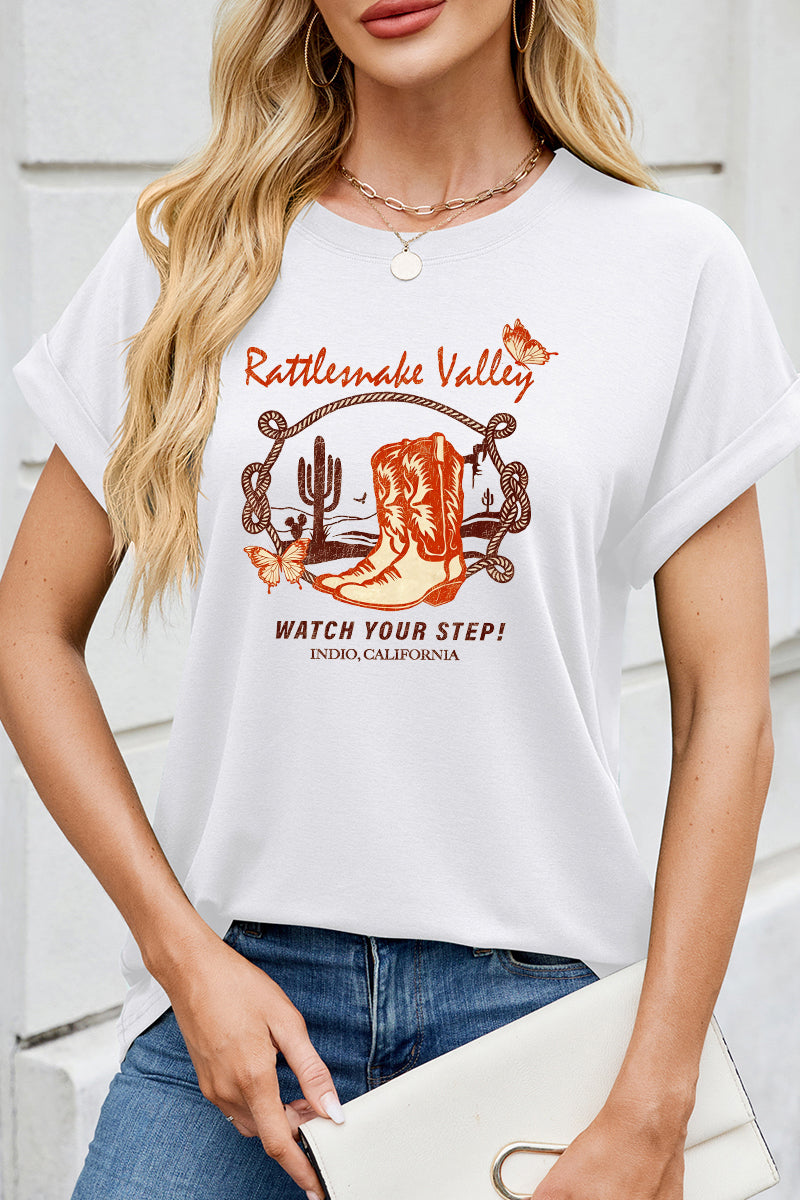 Vintage Western Desert Graphic Tee Cowgirl Shirt