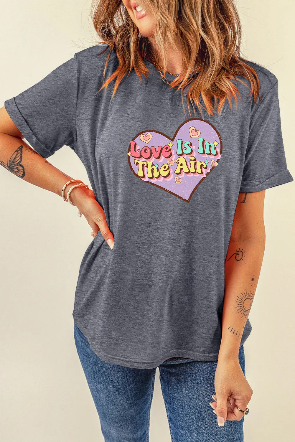 Valentine’s Day Love Is In The Air Heart Graphic T Shirt