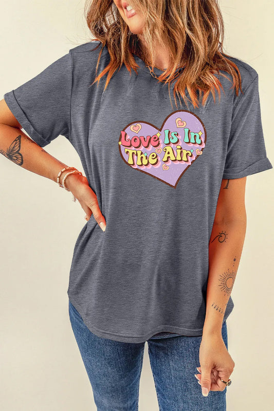 Valentine’s Day Love Is In The Air Heart Graphic T Shirt