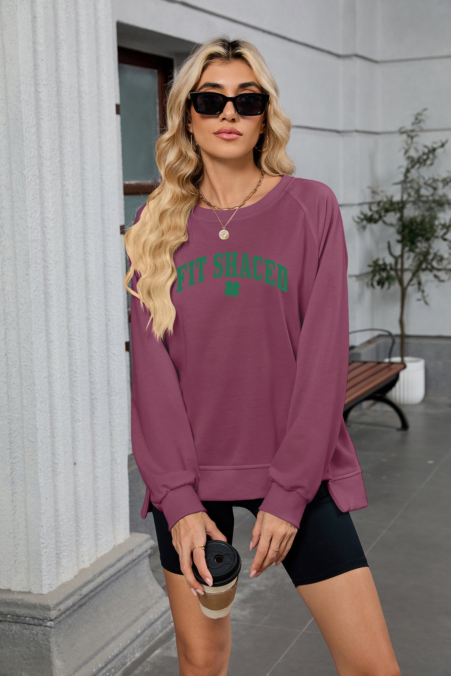 Saint Patrick’s Day Fit Shaced Clover Sweatshirt