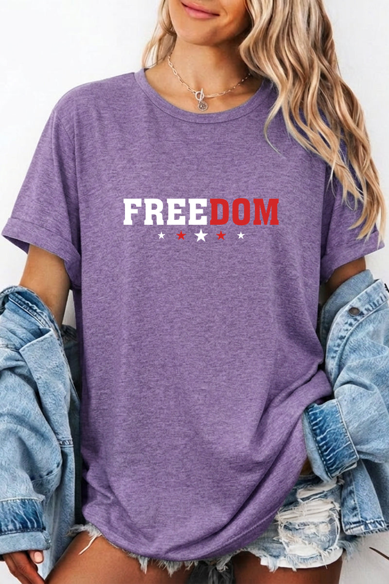 Independence Day Freedom Graphic Casual Tee