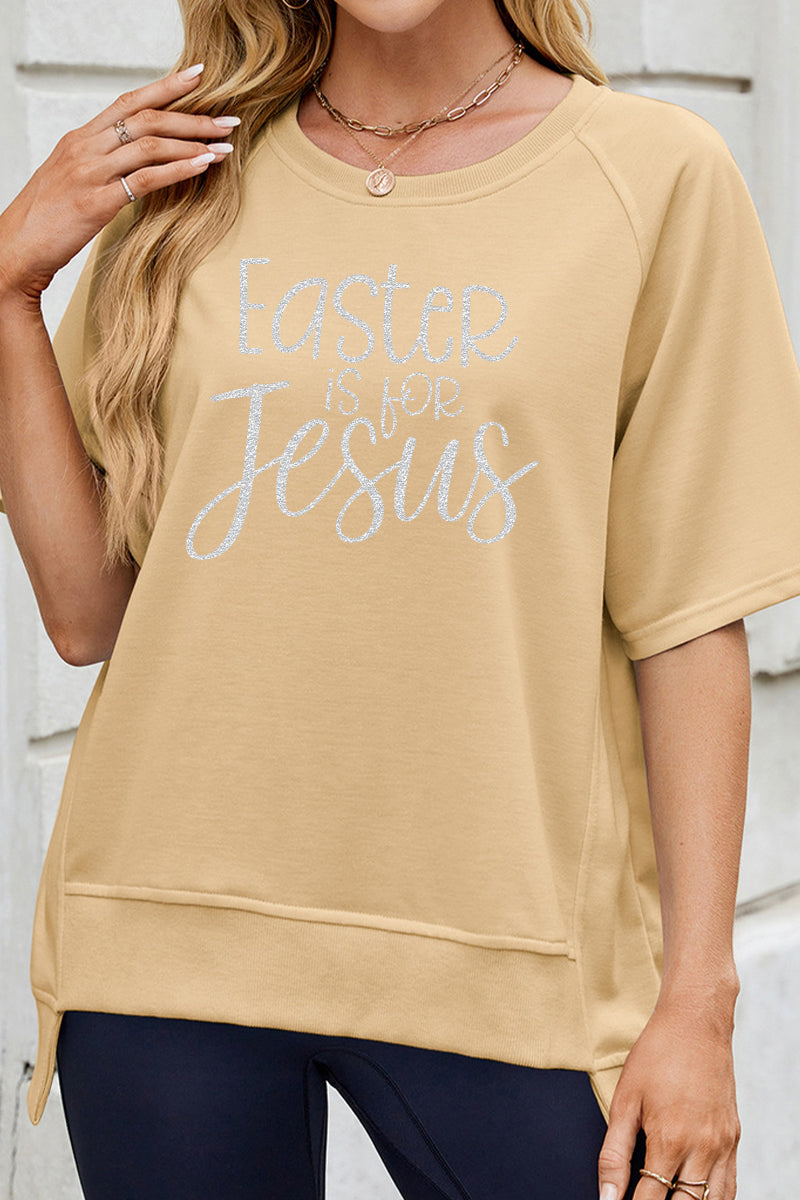Easter Jesus Graphic Tee Faith Inspired Casual Shirt