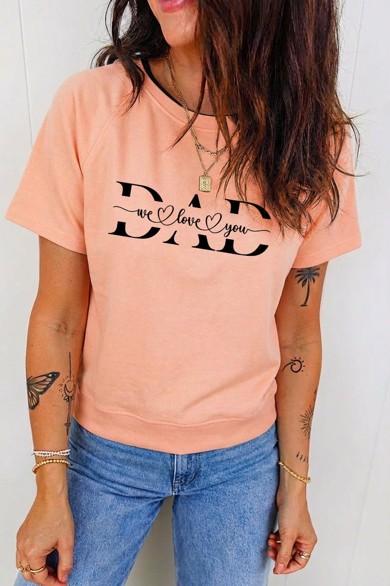 Love You Dad Graphic Tee Family Gift Top