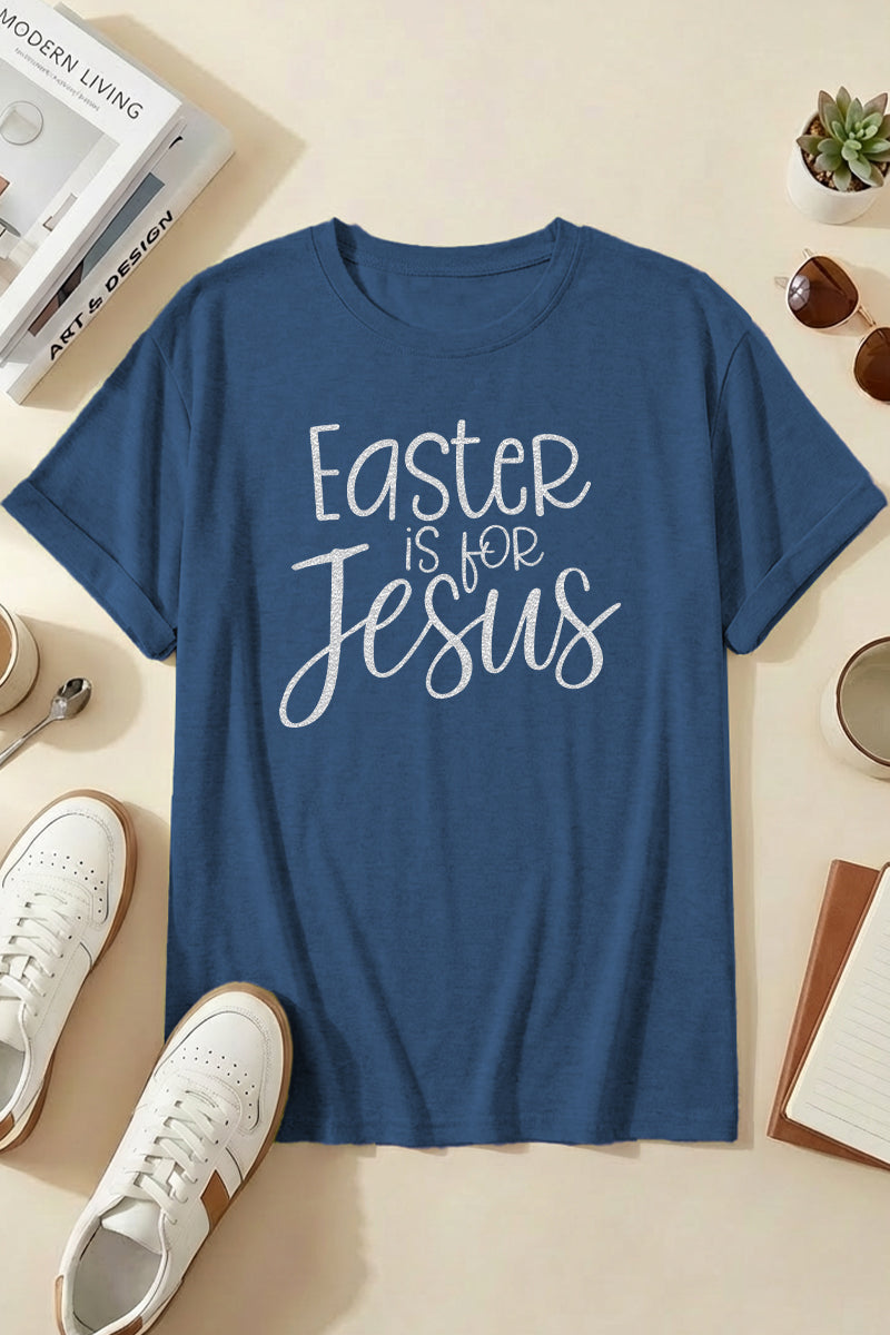 Easter Is the Jesus Gold Foil Graphic Crewneck Tee
