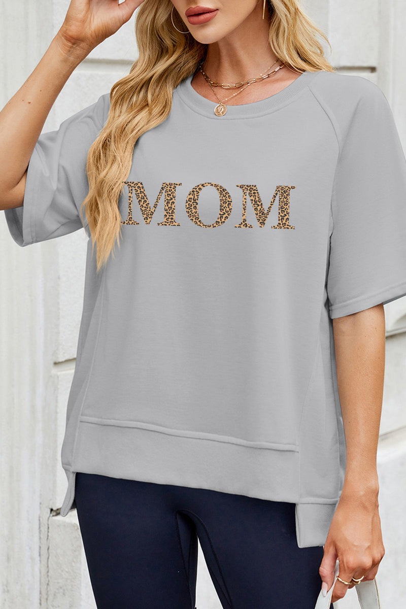 Chic MOM Letter Graphic Tee Mother's Day Gift Top