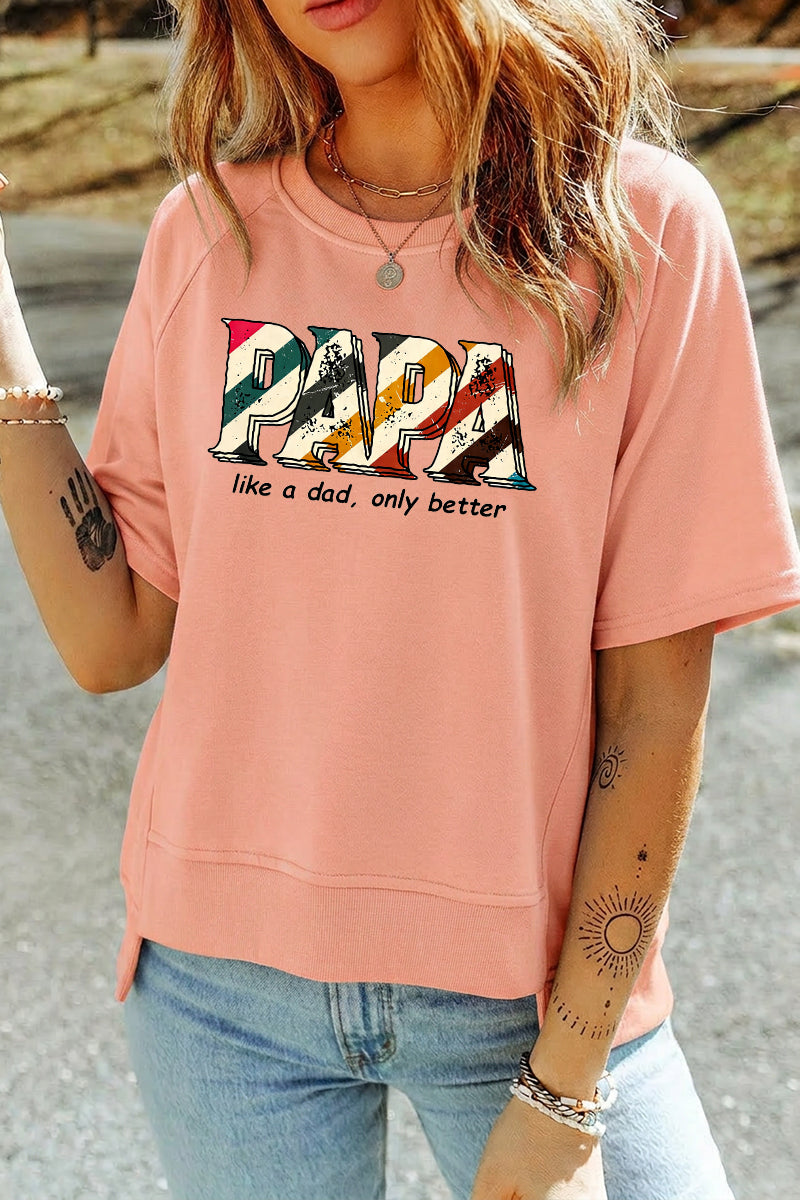 Papa Graphic Tee Fathers Day Gift Shirt