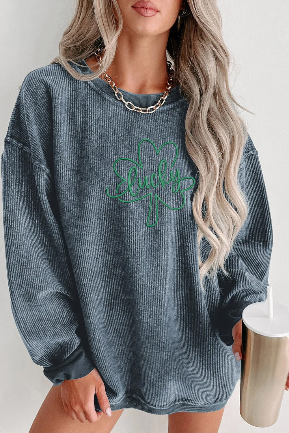 Saint Patrick’s Day Lucky Clover Graphic Sweatshirt