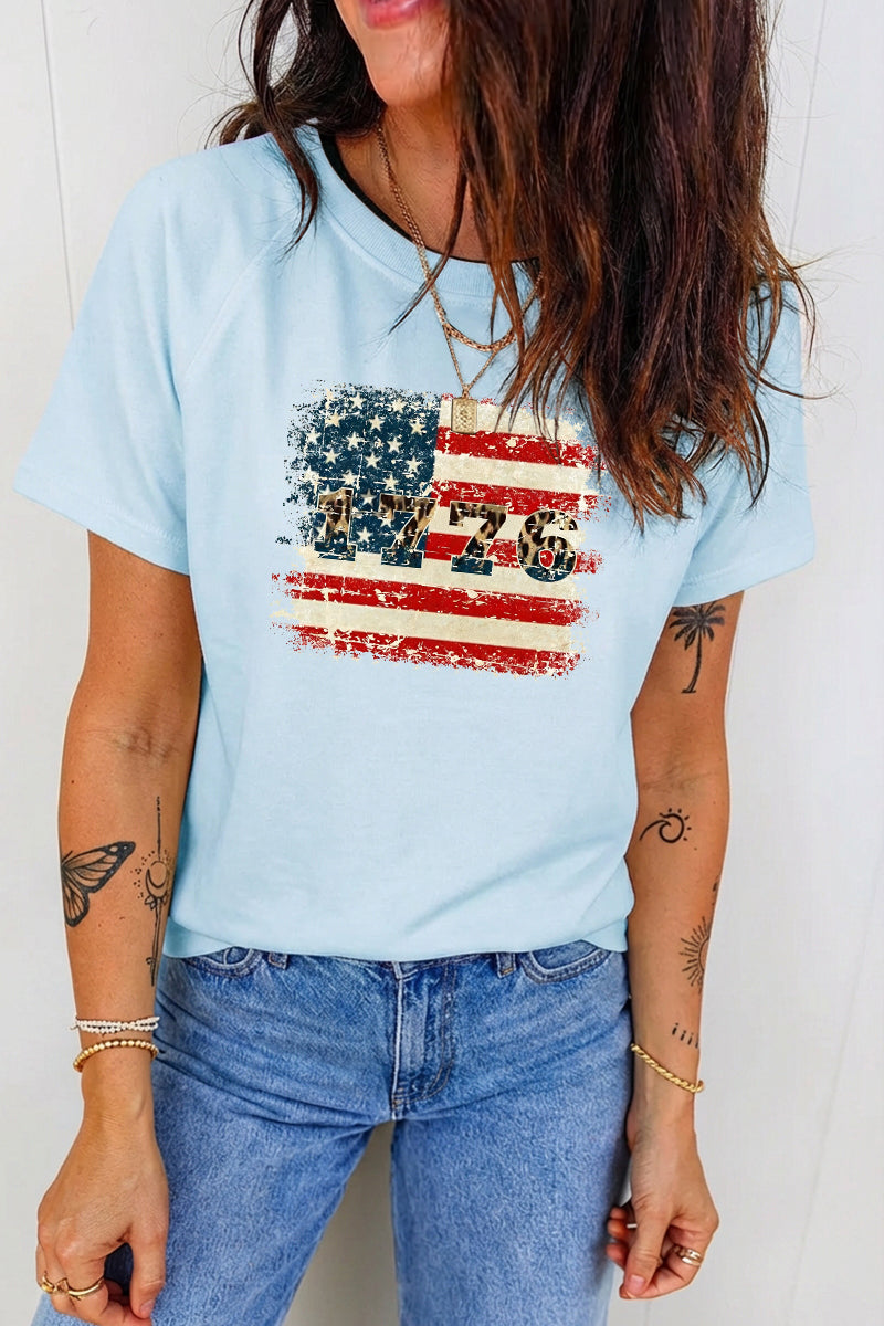 Vintage American Flag Distressed USA Patriotic Tee