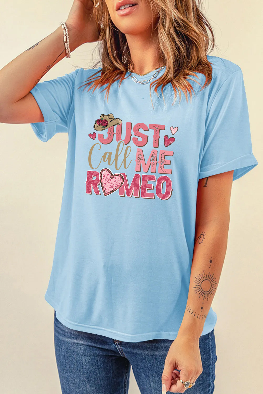 Valentine’s Day Just Call Me Romeo Graphic Tee