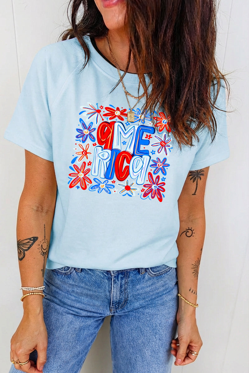 America Fireworks Graphic 4th of July Patriotic Tee