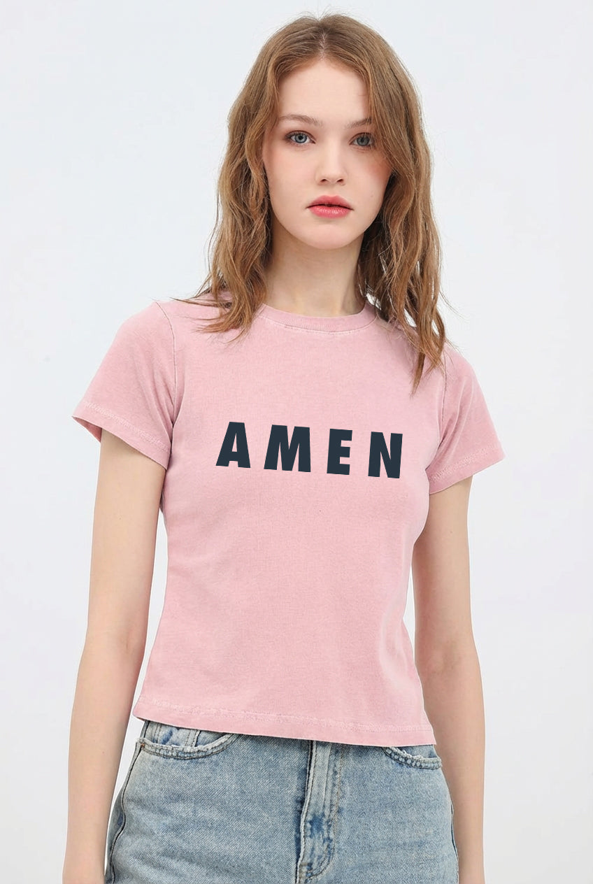 Easter Amen Faith Graphic Tee for Women