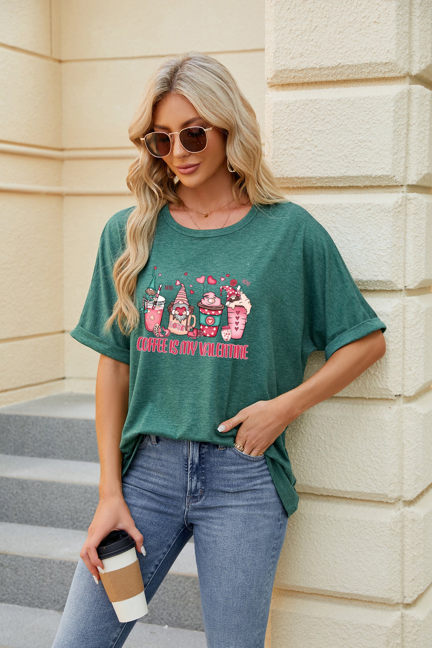 Valentine's Day Coffee Is My Valentine Graphic Tee