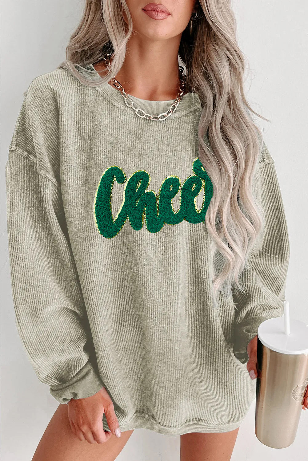 Saint Patrick’s Day Green Sequin Cheer Sweatshirt