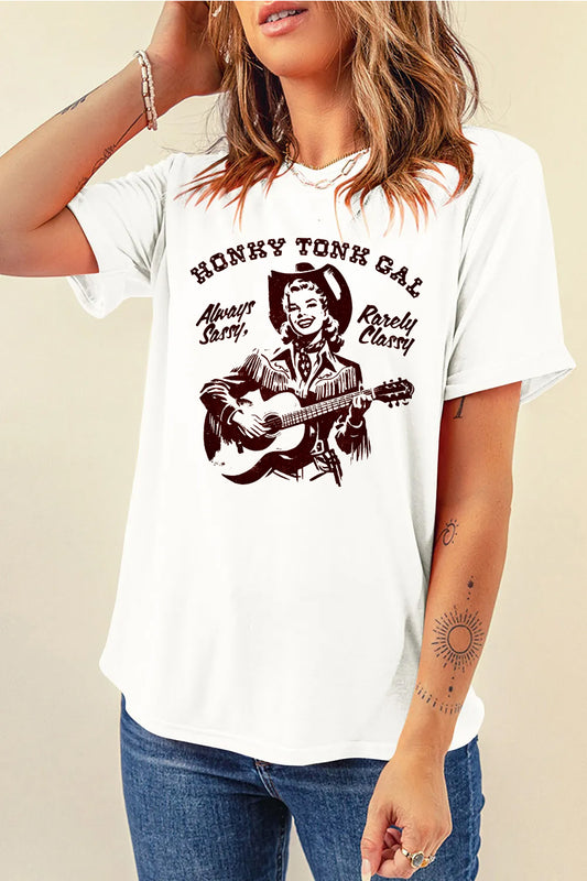Vintage Western Graphic Tee Cowgirl Casual Boutique Top