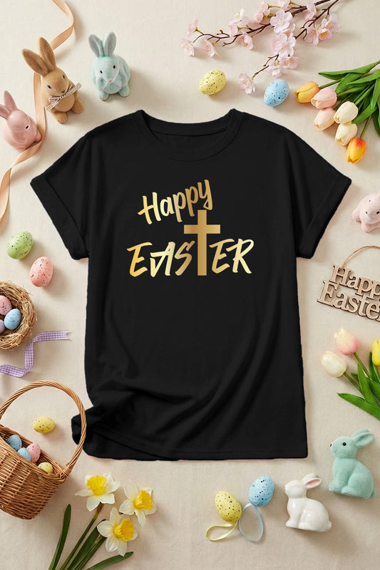 Easter Happy Easter Graphic Tee Casual Spring Shirt