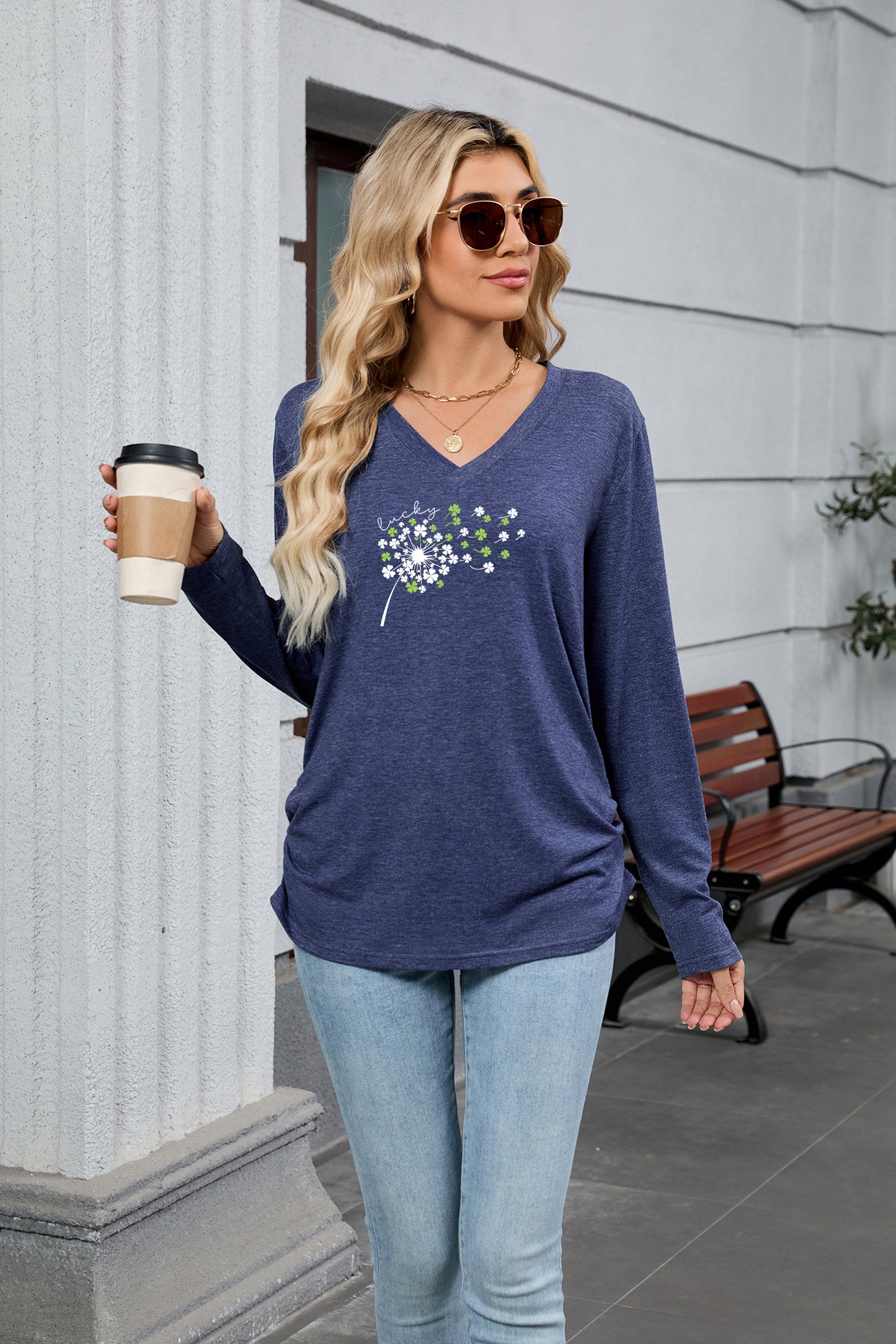 Saint Patrick’s Day Lucky Clover Dandelion Graphic Tee